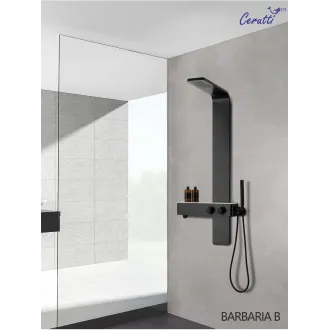 Душевая панель Ceruttispa BARBARIA B из нерж стали, цвет черный