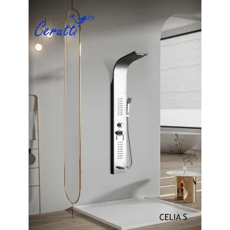 Душевая панель Ceruttispa CELIA из нерж стали, цвет хром
