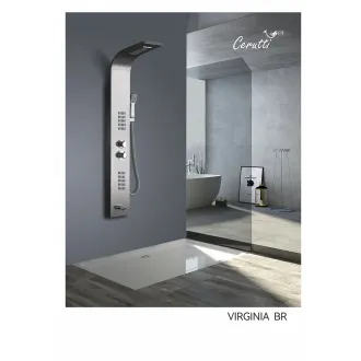 Душевая панель Ceruttispa VIRGINIA BR из нерж стали, цвет матовая сталь