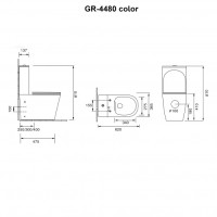 Напольный унитаз Grossman GR-4480BMS Черный матовый