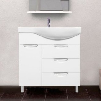 Тумба с раковиной Style Line Жасмин 82 L белая