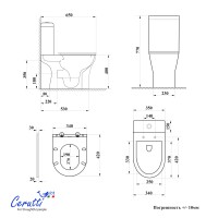 Унитаз напольный Ceruttispa BERNINA CT7193 безободковый