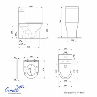 Унитаз напольный Ceruttispa MIRKO Tornado CT11090 безободковый