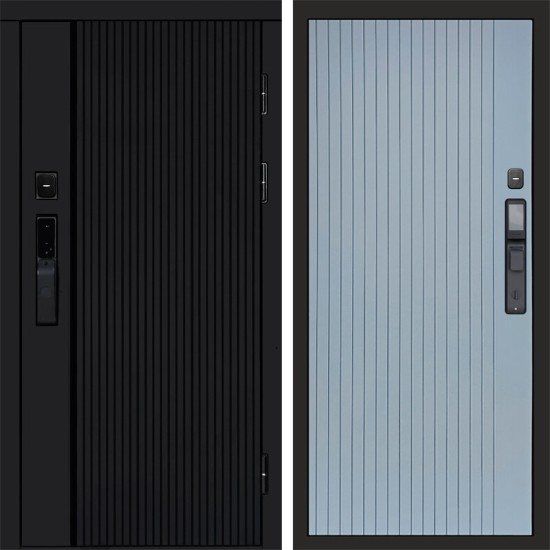 Входная дверь Termo-Door Смарт Урбан Черный - Флат Грей софт Входная дверь Termo-Door Смарт Урбан Черный - Флат Грей софт
